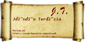 Jónás Terézia névjegykártya