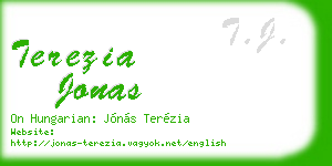 terezia jonas business card