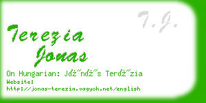 terezia jonas business card